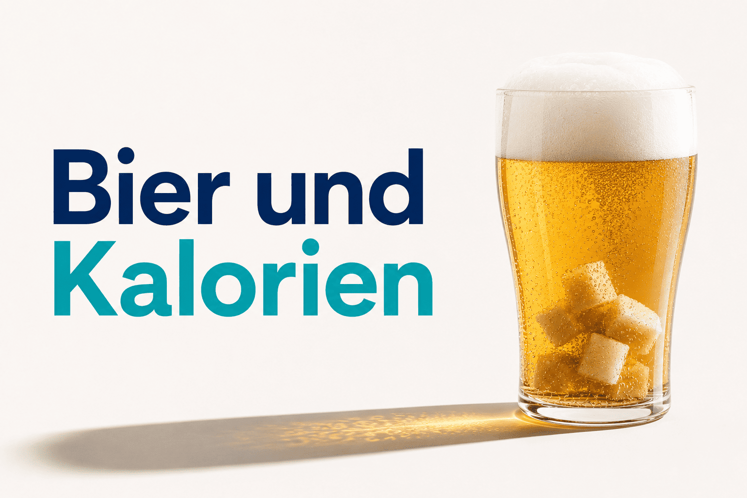 Bier und Kalorien – Bierglas als Symbol für die Energie aus Alkohol und Kohlenhydraten